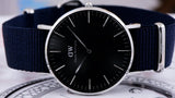  Shop Authentic Daniel Wellington Classic Bayswater Black Dial Black NATO Strap Watch For Women - DW00100282 - Luxxuri