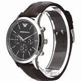  Shop Authentic Emporio Armani Renato Chronograph Black Dial Brown Leather Strap Watch For Men - AR2482 - Luxxuri