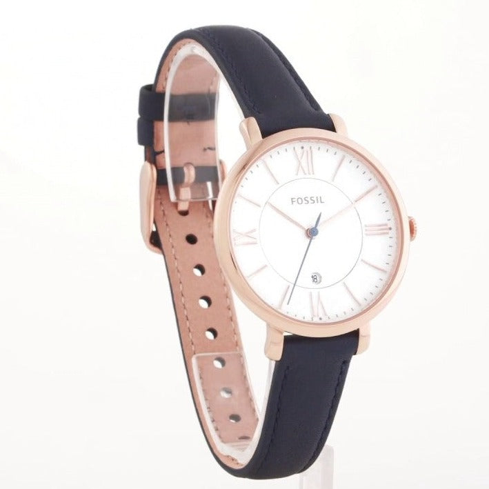  Shop Authentic Fossil Jacqueline White Dial Blue Leather Strap Watch for Women - ES3843 - Luxxuri