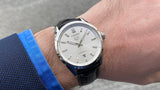 Shop Authentic Tag Heuer Carrera Date Silver Dial Black Leather Strap Watch for Men - WBN2111.FC6505 - Luxxuri