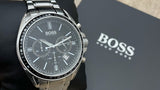  Shop Authentic Hugo Boss Driver Chronograph Black Dial Silver Steel Strap Watch For Men - 1513080 - Luxxuri