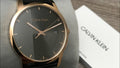  Shop Authentic Calvin Klein City Quartz Grey Dial Black Leather Strap Watch for Men - K2G2G6C3 - Luxxuri