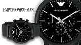  Shop Authentic Emporio Armani Sport Chronograph Black Dial Black Mesh Bracelet Watch For Men - AR1968 - Luxxuri