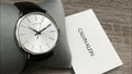  Shop Authentic Calvin Klein Posh Silver Dial Black Leather Strap Watch for Men - K8Q311C6 - Luxxuri