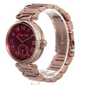  Shop Authentic Michael Kors Skylar Maroon Dial Rose Gold Steel Strap Watch for Women - MK6086 - Luxxuri