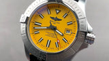  Shop Authentic Breitling Avenger Automatic 45mm Seawolf Yellow Dial Silver Steel Strap Strap Watch for Men - A17319101/1A1 - Luxxuri
