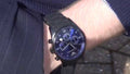 Emporio Armani Sportivo Chronograph Blue Dial Black Strap Watch For Men - AR5921