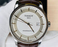  Shop Authentic Tissot Luxury Powermatic 80 Silver Dial Brown Leather Strap Watch For Men - T086.407.16.031.00 - Luxxuri