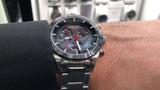  Shop Authentic Tissot T Sport PRS 516 Chronograph Black Dial Silver Steel Strap Watch For Men - T100.417.11.051.01 - Luxxuri