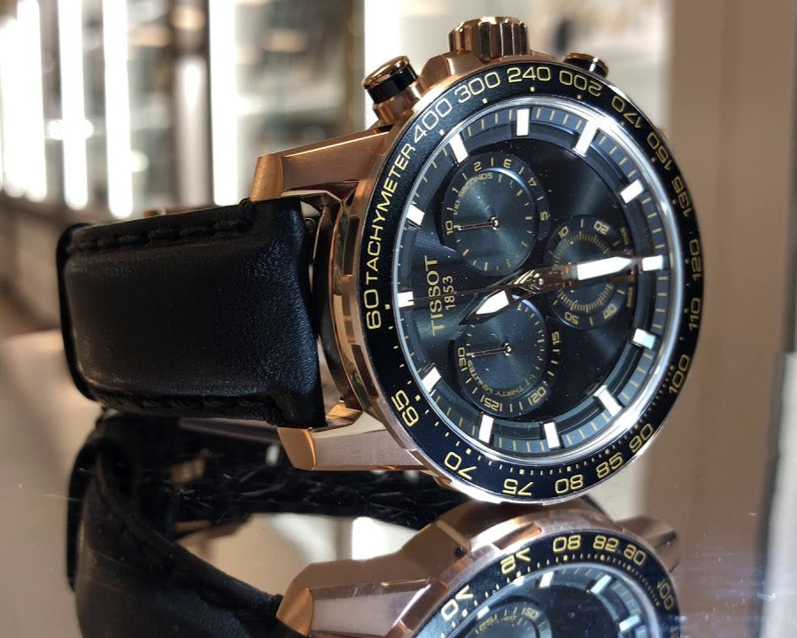  Shop Authentic Tissot Supersport Chrono Black Dial Black Leather Strap Watch for Men - T125.617.36.051.00 - Luxxuri