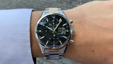  Shop Authentic Tag Heuer Carrera Automatic Chronograph Black Dial Silver Steel Strap Watch for Men - CBK2110.BA0715 - Luxxuri