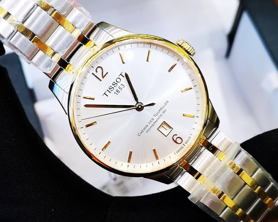  Shop Authentic Tissot Chemin Des Tourelles Powermatic 80 Silver Dial Two Tone Steel Strap Watch For Men - T099.407.22.037.00 - Luxxuri