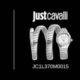 Just Cavalli Ambra Silver Dial Silver Steel Strap Watch for Women - JC1L370M0015