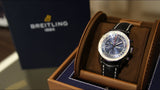  Shop Authentic Breitling Navitimer 1 Chronograph 41mm Automatic Black Dial Black Leather Strap Mens Watch - A13324121B1P1 - Luxxuri