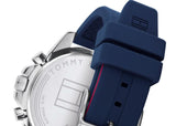  Shop Authentic Tommy Hilfiger Mason Blue Dial Blue Rubber Strap Watch for Men - 1791791 - Luxxuri