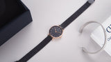  Shop Authentic Daniel Wellington Classic Petite Pressed Ashfield Black Dial Black Mesh Bracelet Watch For Women - DW00100441 - Luxxuri