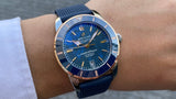  Shop Authentic Breitling Superocean Heritage B20 Automatic 42 Blue Dial Blue Mesh Bracelet Watch for Men - UB2010161C1S1 - Luxxuri