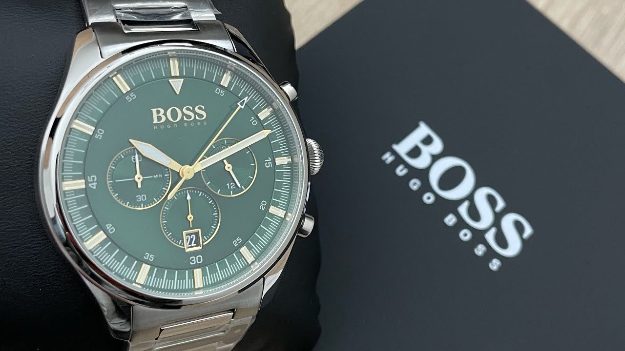  Shop Authentic Hugo Boss Pioneer Green Dial Silver Steel Strap Watch for Men - 1513868 - Luxxuri