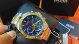  Shop Authentic Hugo Boss Hero Blue Dial Two Tone Steel Strap Watch for Men - 1513767 - Luxxuri