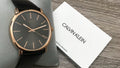  Shop Authentic Calvin Klein Posh Black Dial Black Leather Strap Watch for Men - K8Q316C3 - Luxxuri