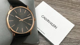  Shop Authentic Calvin Klein Posh Black Dial Black Leather Strap Watch for Men - K8Q316C3 - Luxxuri