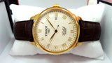  Shop Authentic Tissot T Classic Le Locle Automatic Gold Dial Maroon Leather Strap Watch For Men - T41.5.413.73 - Luxxuri