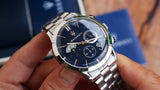  Shop Authentic Maserati Ricordo Chronograph Blue Dial Silver Steel Strap Watch For Men - R8873633001 - Luxxuri