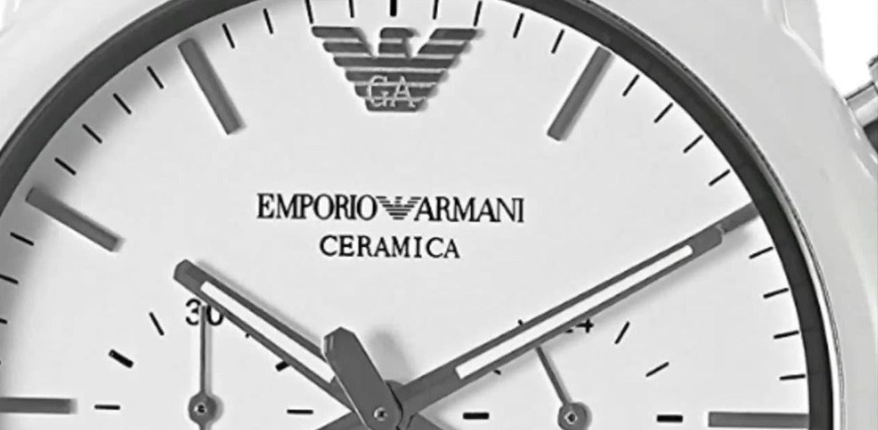  Shop Authentic Emporio Armani Luigi Chronograph Ceramic White Dial White Ceramic Strap Watch For Men - AR1499 - Luxxuri
