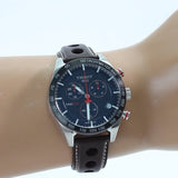  Shop Authentic Tissot PRS 516 Chronograph Blue Dial Brown Leather Strap Watch For Men - T100.417.16.041.00 - Luxxuri