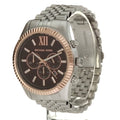  Shop Authentic Michael Kors Lexington Chronograph Brown Dial Silver Steel Strap Watch For Men - MK8732 - Luxxuri