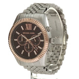  Shop Authentic Michael Kors Lexington Chronograph Brown Dial Silver Steel Strap Watch For Men - MK8732 - Luxxuri