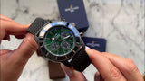  Shop Authentic Breitling Superocean Heritage B01 Chronograph 44 Green Dial Black Mesh Bracelet Watch for Men - MB01621A1L1S1 - Luxxuri
