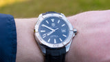  Shop Authentic Tag Heuer Aquaracer Quartz Black Dial Black Rubber Strap Watch for Men - WAY1110.FT8021 - Luxxuri