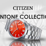  Shop Authentic Citizen x Pantone Automatic Blazing Red Dial Silver Steel Strap Watch For Men - NJ0158-89W - Luxxuri