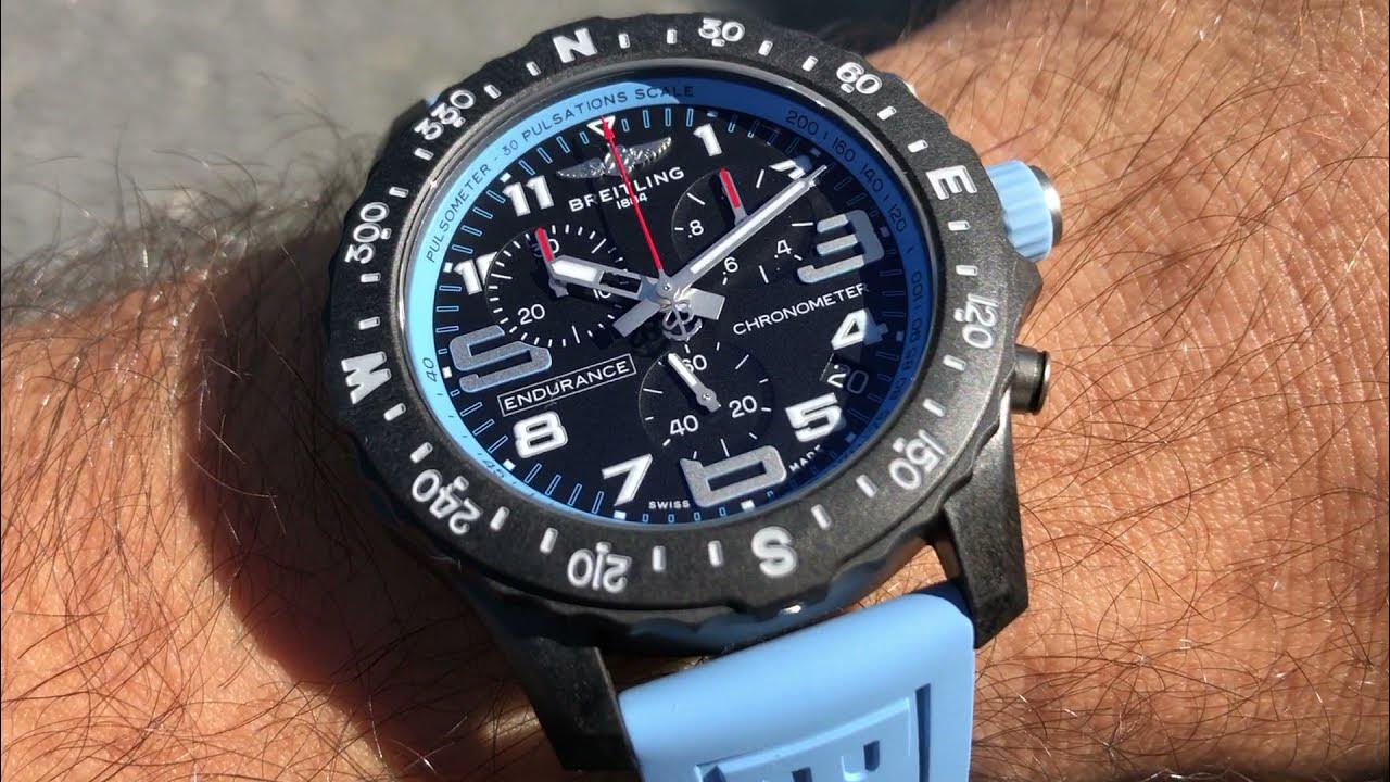  Shop Authentic Breitling Endurance Pro Black Dial Light Blue Rubber Strap Watch for Men - X82310281B1S1 - Luxxuri