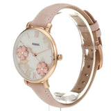 Shop Authentic Fossil Jacqueline Three Hand Mother of Pearl Dial Pink Leather Strap Watch for Women - ES4671 - Luxxuri