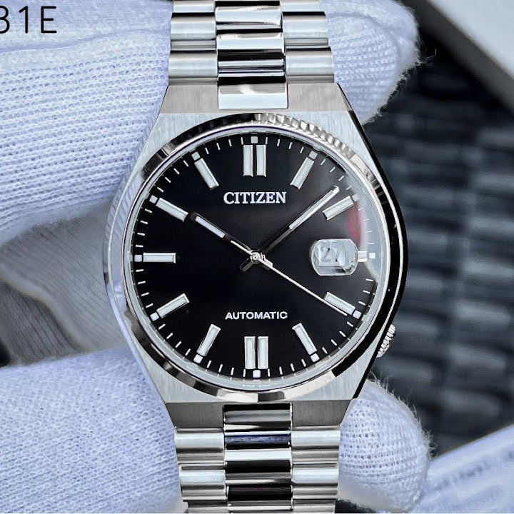  Shop Authentic Citizen Tsuyosa Automatic Black Dial Silver Steel Strap Watch For Men - NJ0150-81E - Luxxuri