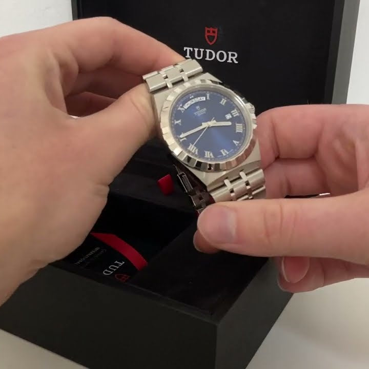  Shop Authentic Tudor Royal Automatic Blue Dial Silver Steel Strap Watch for Men - M28600-0005 - Luxxuri