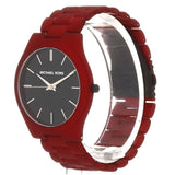  Shop Authentic Michael Kors Slim Runway Quartz Black Dial Red Steel Strap Watch for Men - MK8712 - Luxxuri