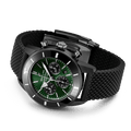 Breitling Superocean Heritage B01 Chronograph 44 Green Dial Black Mesh Bracelet Watch for Men - MB01621A1L1S1