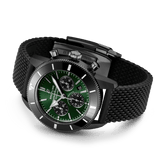  Shop Authentic Breitling Superocean Heritage B01 Chronograph 44 Green Dial Black Mesh Bracelet Watch for Men - MB01621A1L1S1 - Luxxuri