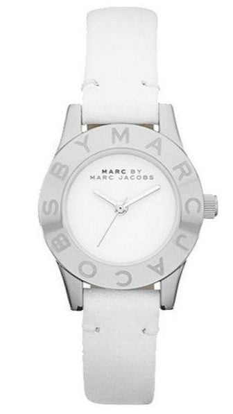  Shop Authentic Marc Jacobs Blade White Dial White Leather Strap Watch for Women - MBM1097 - Luxxuri