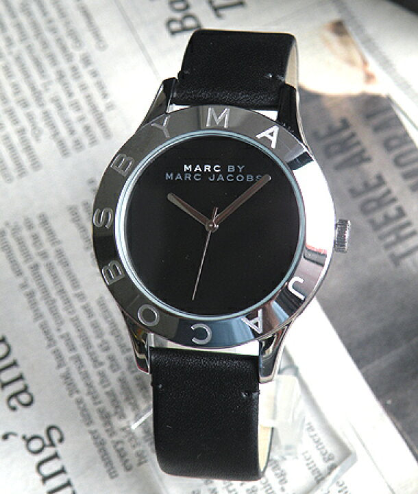  Shop Authentic Marc Jacobs Blade Black Dial Black Leather Strap Watch for Women - MBM1205 - Luxxuri