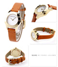  Shop Authentic Marc Jacobs Mini Blade White Dial Brown Leather Strap Watch for Women - MBM1219 - Luxxuri