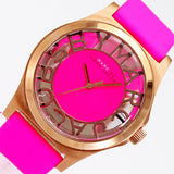  Shop Authentic Marc Jacobs Henry Skeleton Pink Dial Pink Leather Strap Watch for Women - MBM1243 - Luxxuri