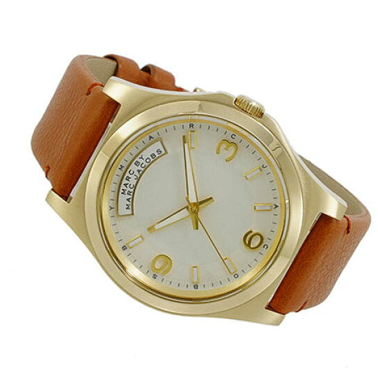 Shop Authentic Marc Jacobs Baby Dave White Dial Brown Leather Strap Watch for Women - MBM1261 - Luxxuri