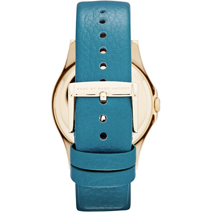  Shop Authentic Marc Jacobs Baby Dave Gold Dial Blue Leather Strap Watch for Women - MBM1263 - Luxxuri