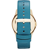  Shop Authentic Marc Jacobs Baby Dave Gold Dial Blue Leather Strap Watch for Women - MBM1263 - Luxxuri