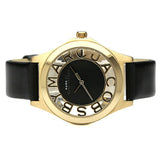  Shop Authentic Marc Jacobs Henry Skeleton Black Dial Black Leather Strap Watch for Women - MBM1340 - Luxxuri