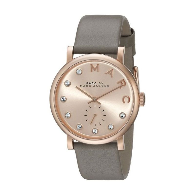  Shop Authentic Marc Jacobs Baker Rose Gold Dial Grey Leather Strap Watch for Women - MBM1400 - Luxxuri